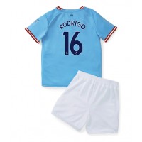 Dres Manchester City Rodri Hernandez #16 Domaci za djecu 2022-23 Kratak Rukav (+ kratke hlače)
